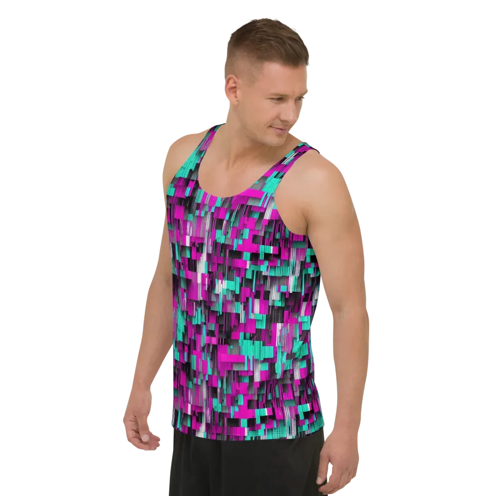 Neon Shard on Men's Tank Top — Left Front