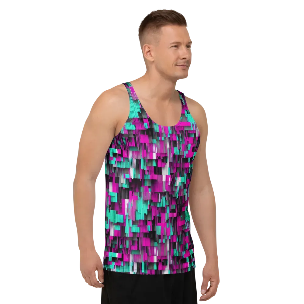 Neon Shard on Men's Tank Top — Right Front