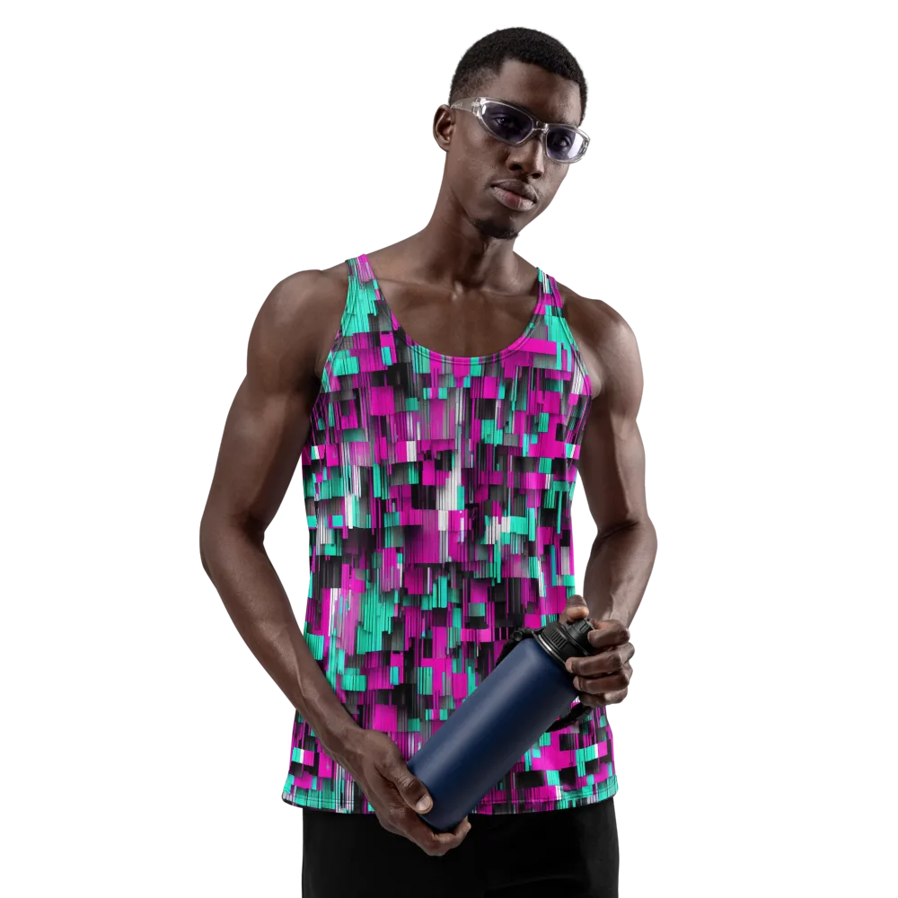 Neon Shard on Men's Tank Top — Front