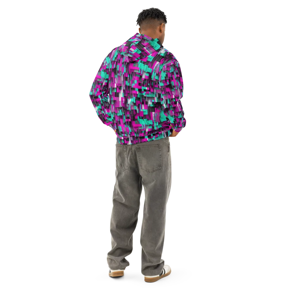 Neon Shard on Cotton Hoodie — Back