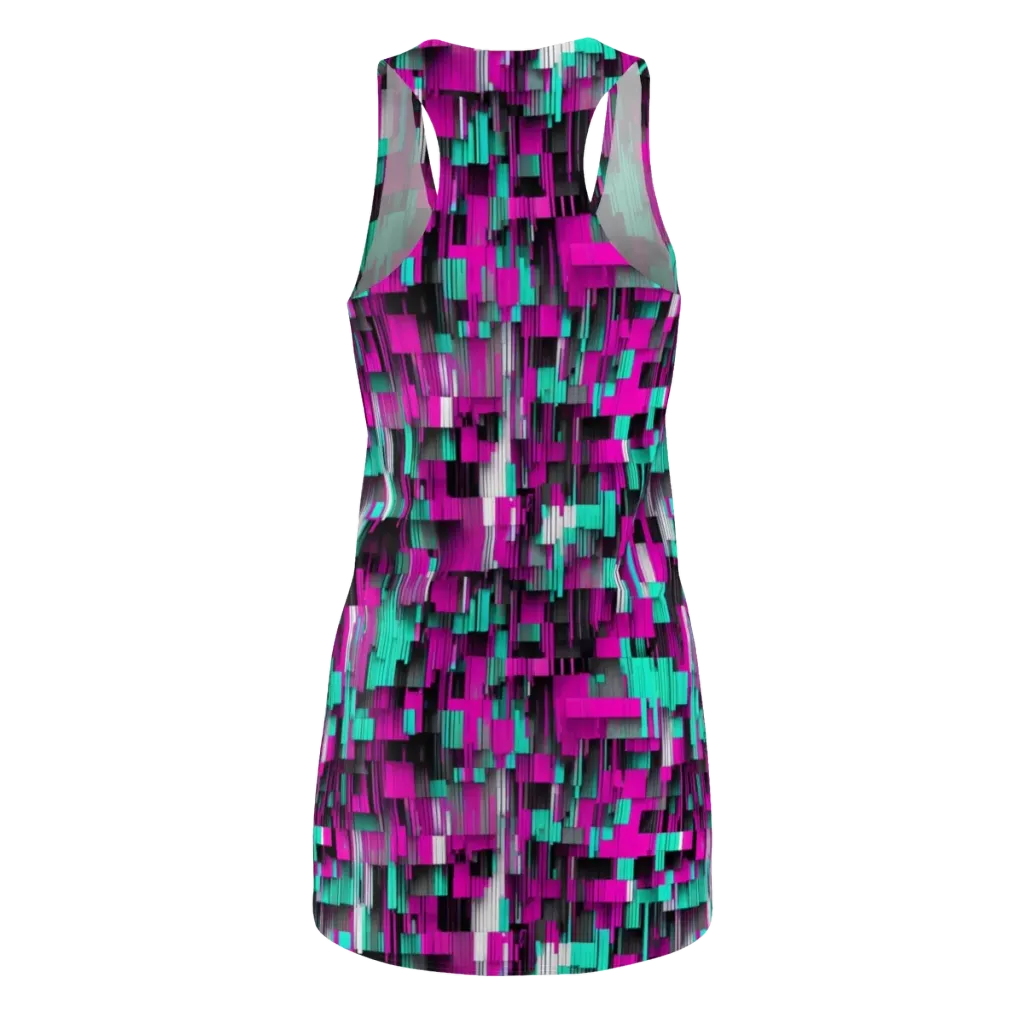 Neon Shard on Racerback Dress — Back