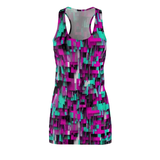 Neon Shard on a Racerback Dress