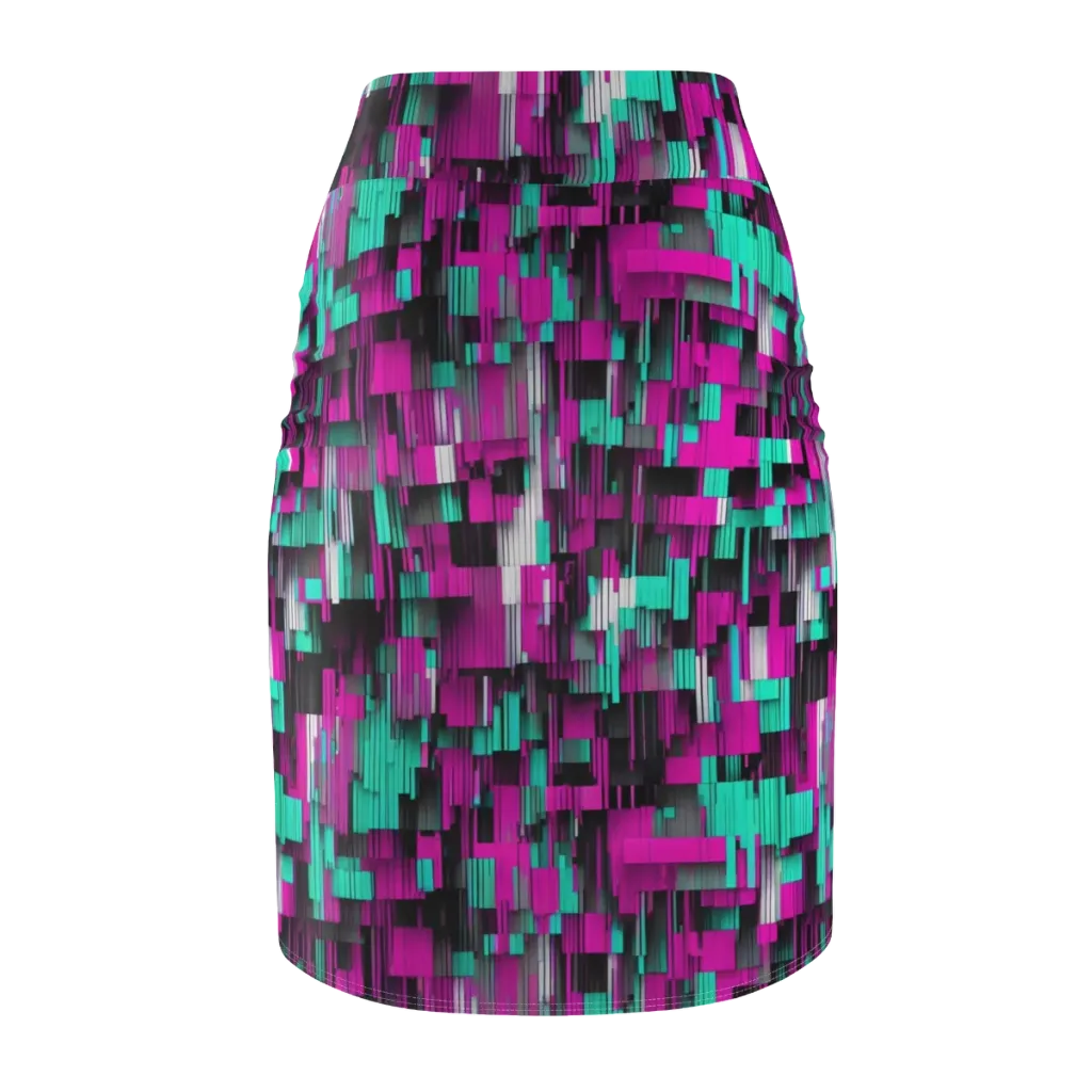 Neon Shard on Pencil Skirt — Back