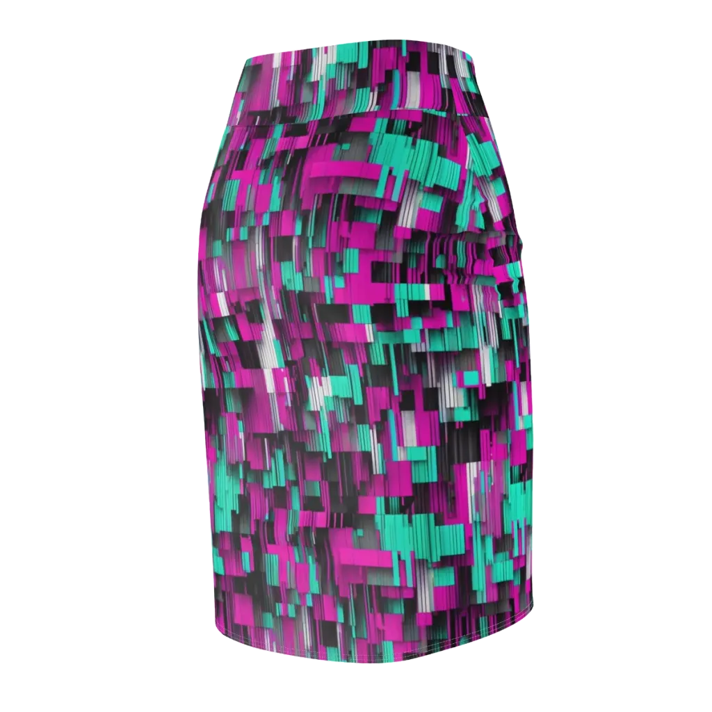 Neon Shard on Pencil Skirt — Back Side