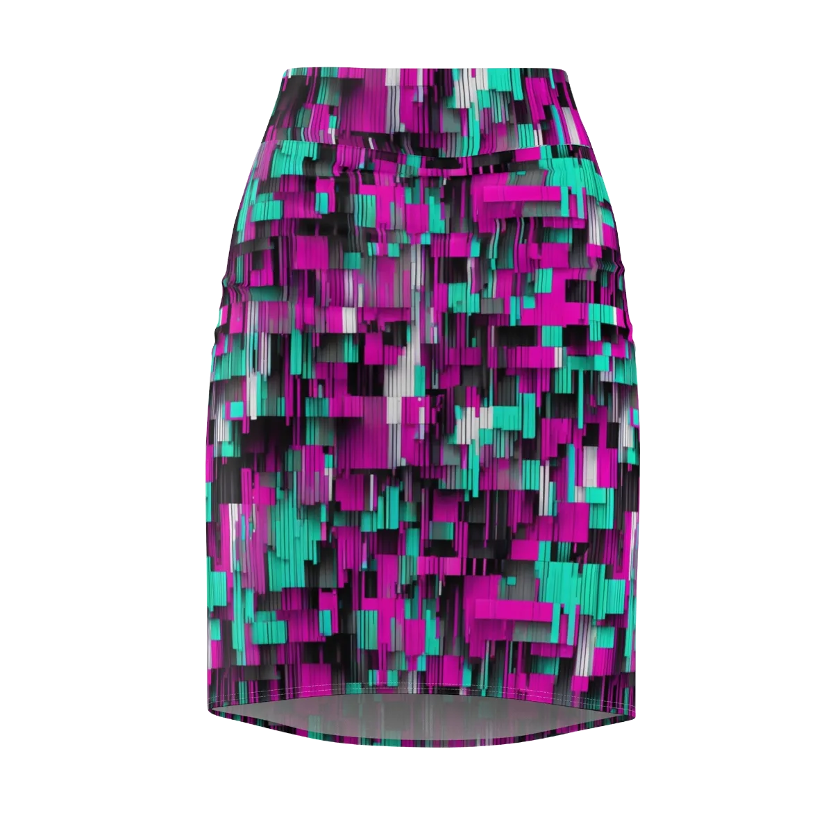 Neon Shard on Pencil Skirt — Front