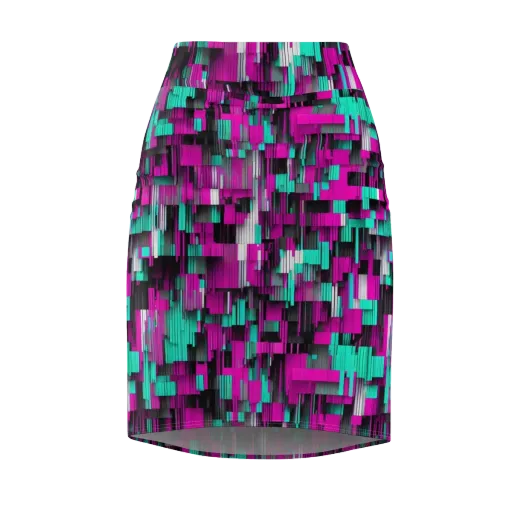 Neon Shard on a Pencil Skirt