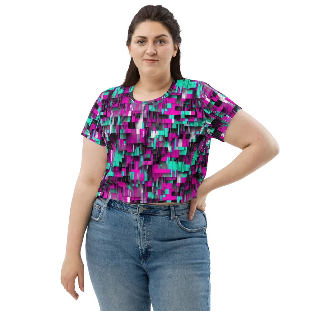 Neon Shard on Crop Tee — Front
