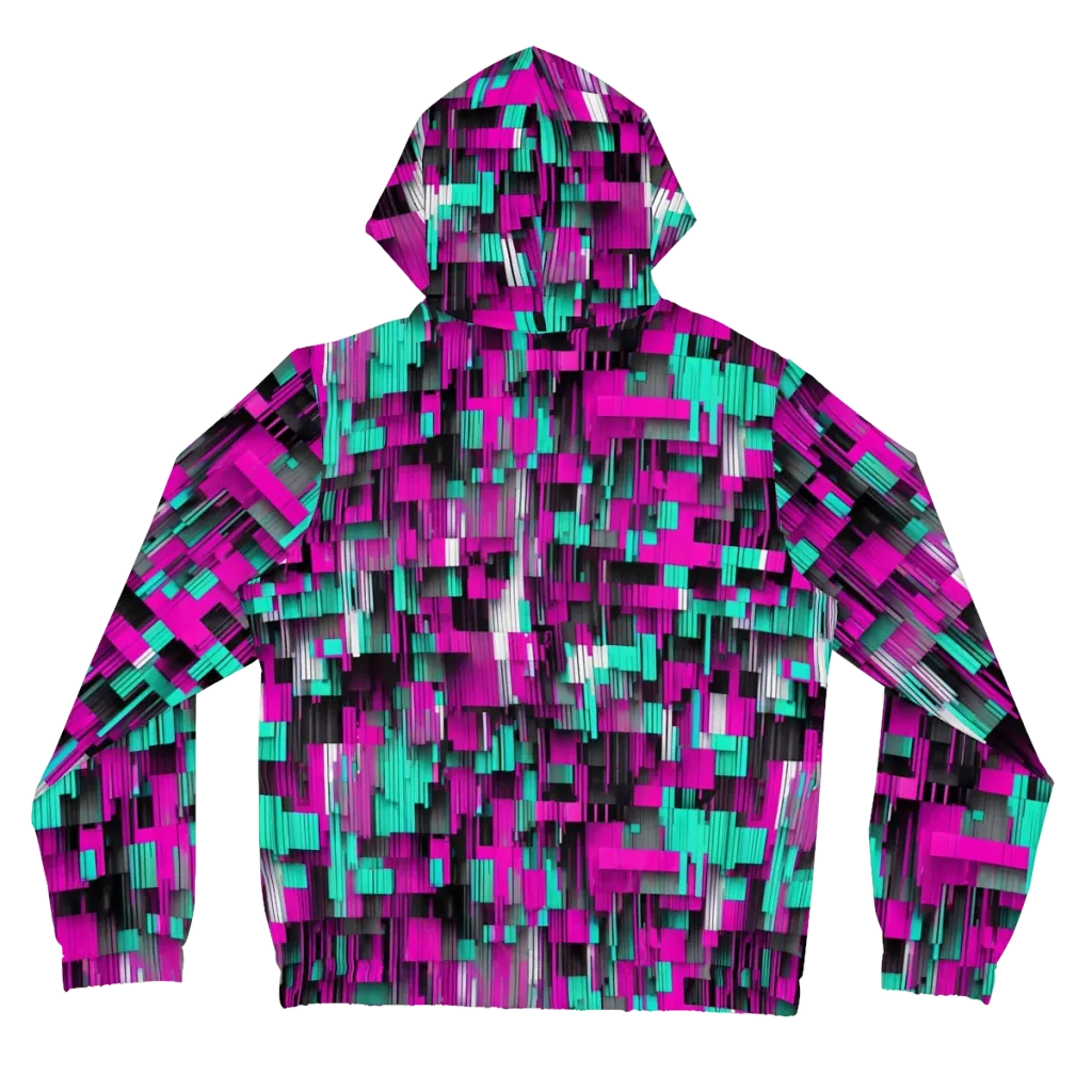 Neon Shard on Women's Full-Zip Hoodie — Back
