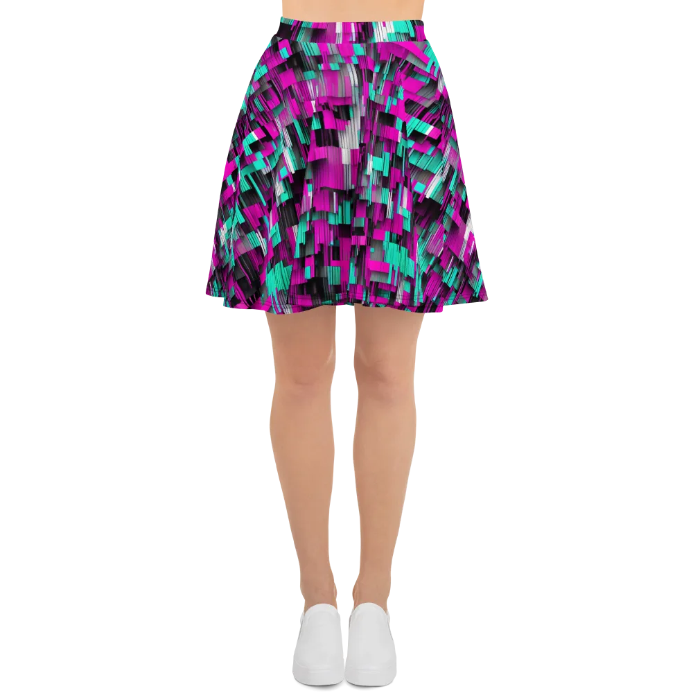 Neon Shard on Skater Skirt — Front