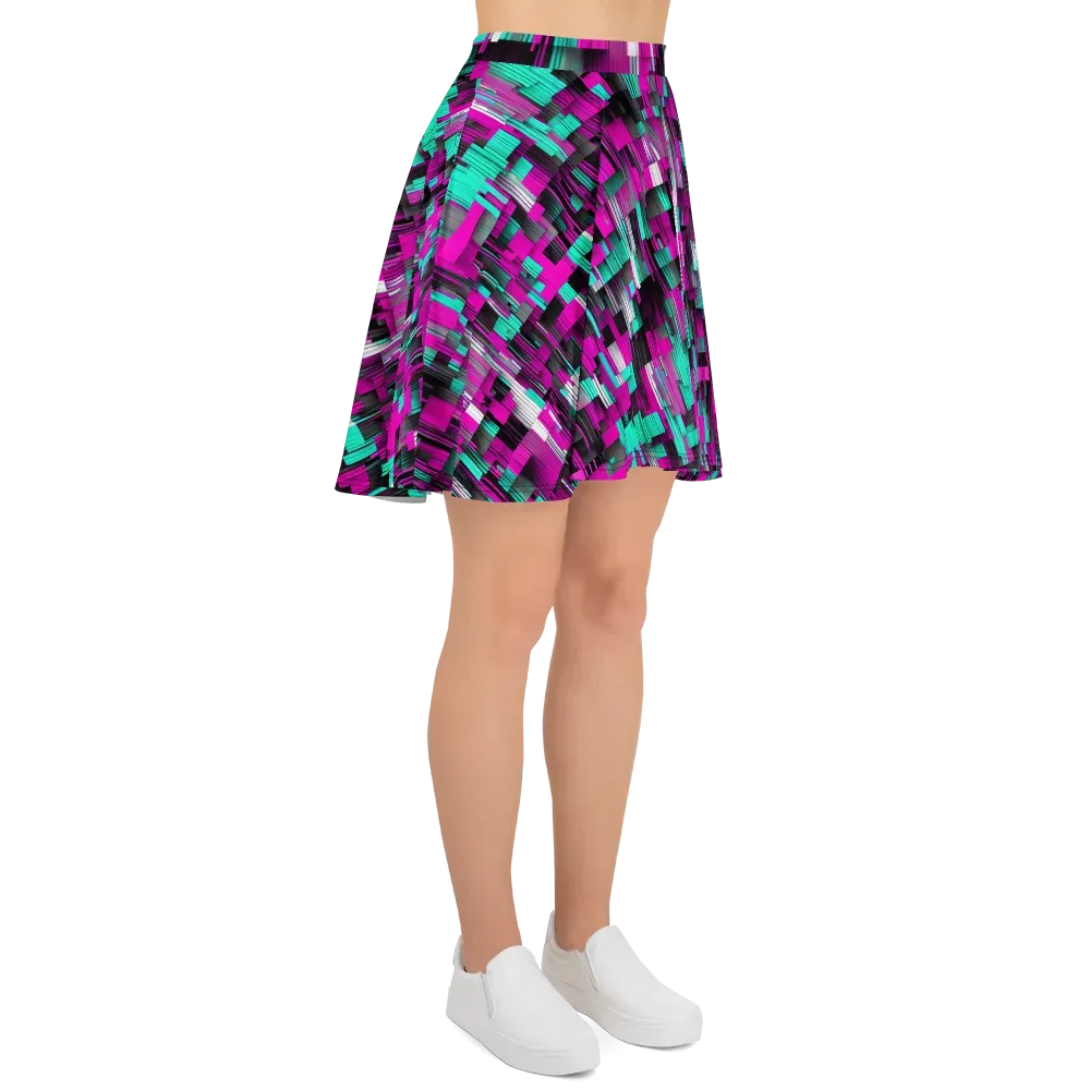 Neon Shard on Skater Skirt — Right
