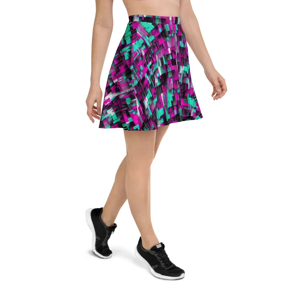 Neon Shard on Skater Skirt — Right