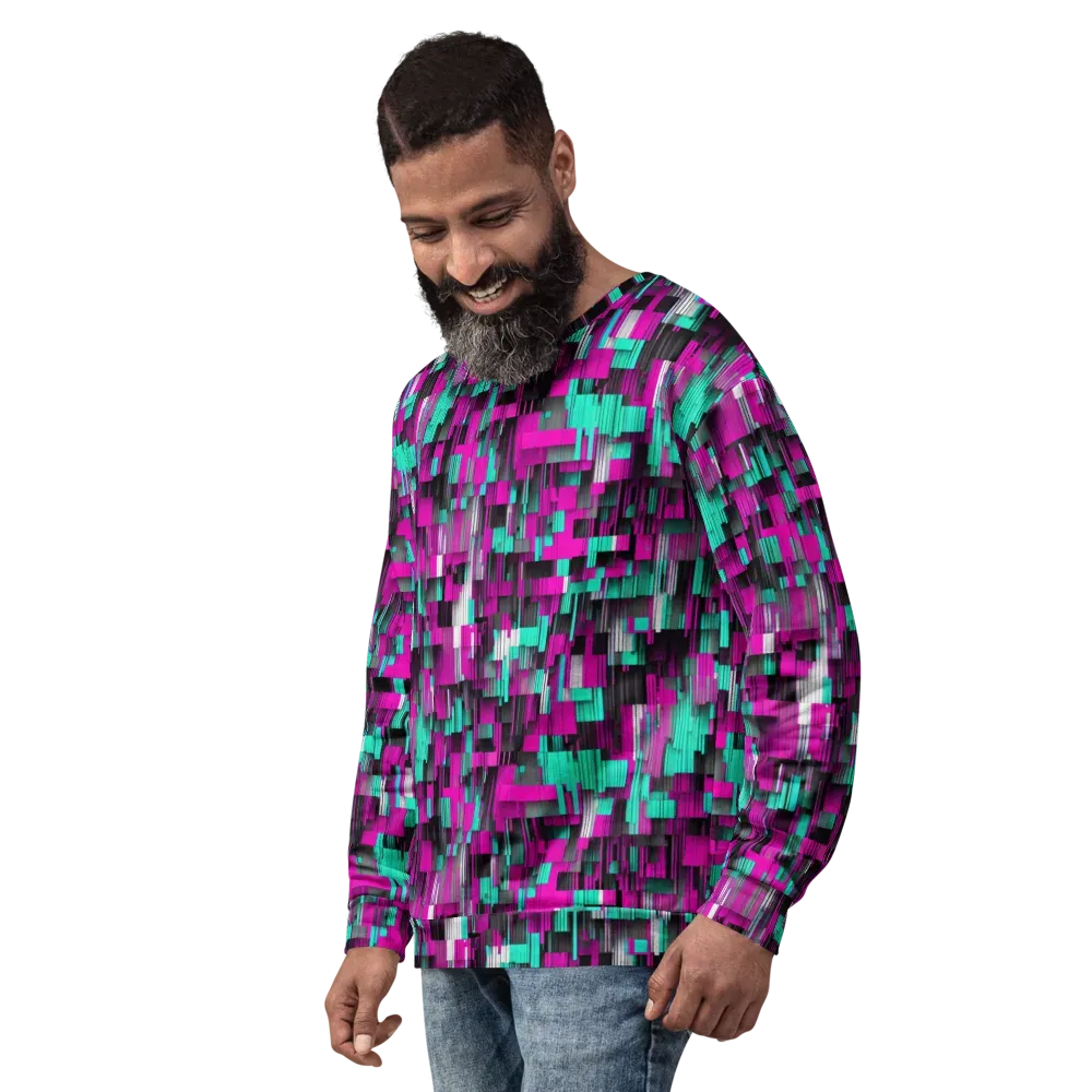Neon Shard on Sweatshirt — Left Front