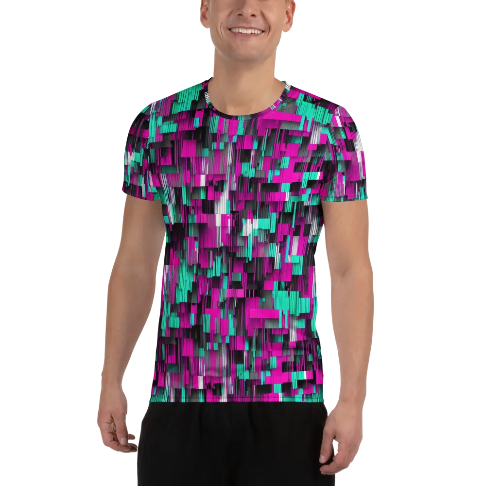 Neon Shard on Men's Athletic T-Shirt — Front