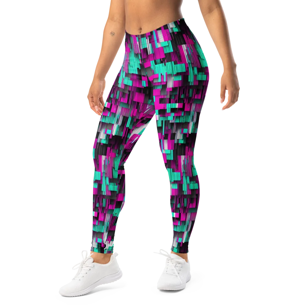 Neon Shard on Leggings — Left Front