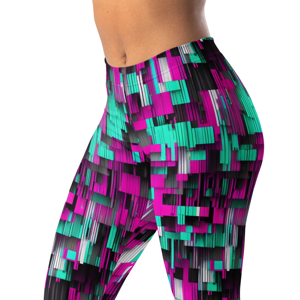 Neon Shard on Leggings — Left Front