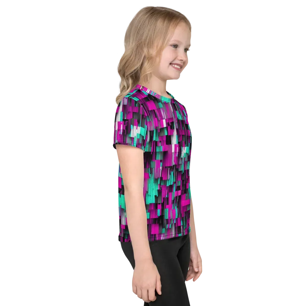 Neon Shard on Kids Crew Neck T-Shirt — Right