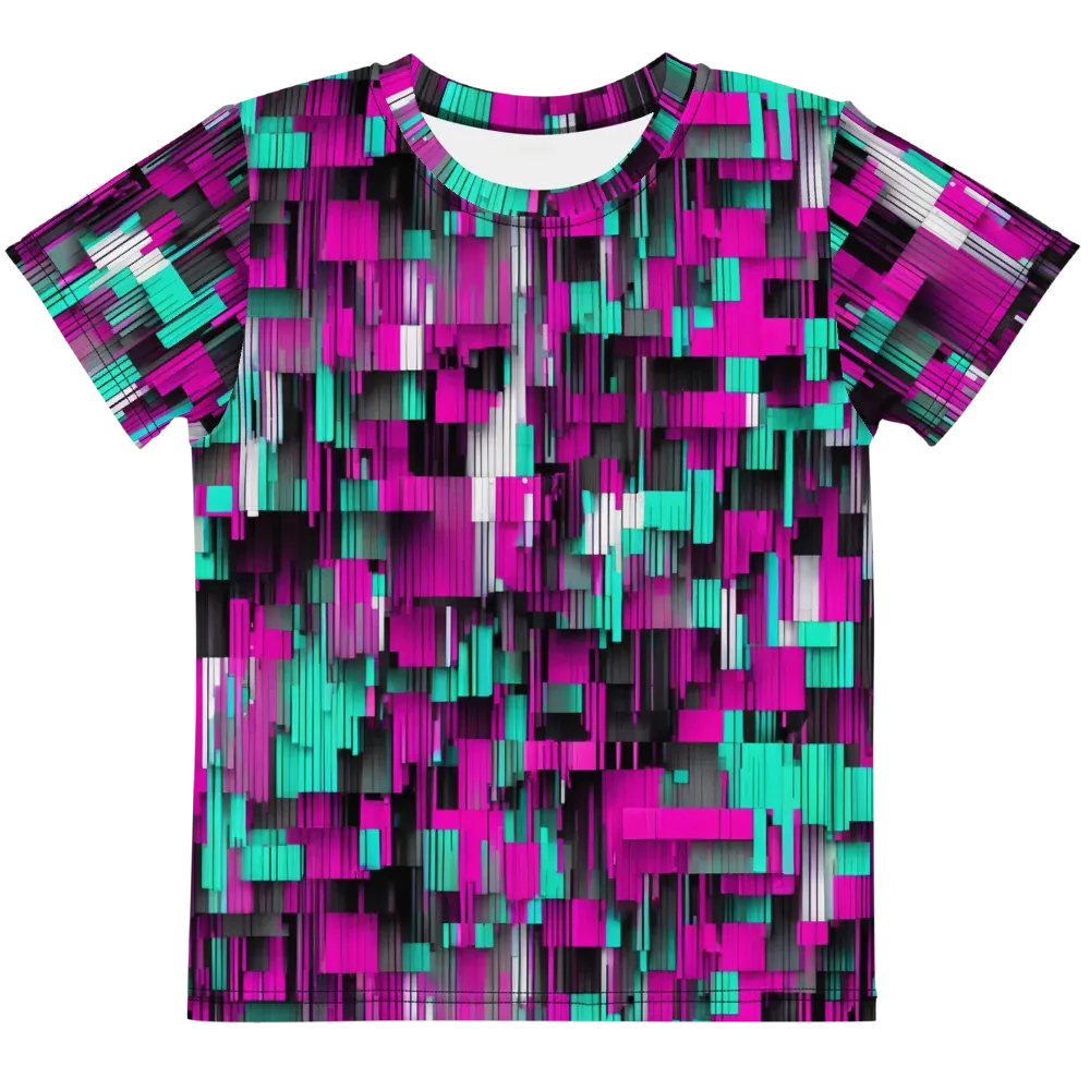 Neon Shard on Kids Crew Neck T-Shirt — Front