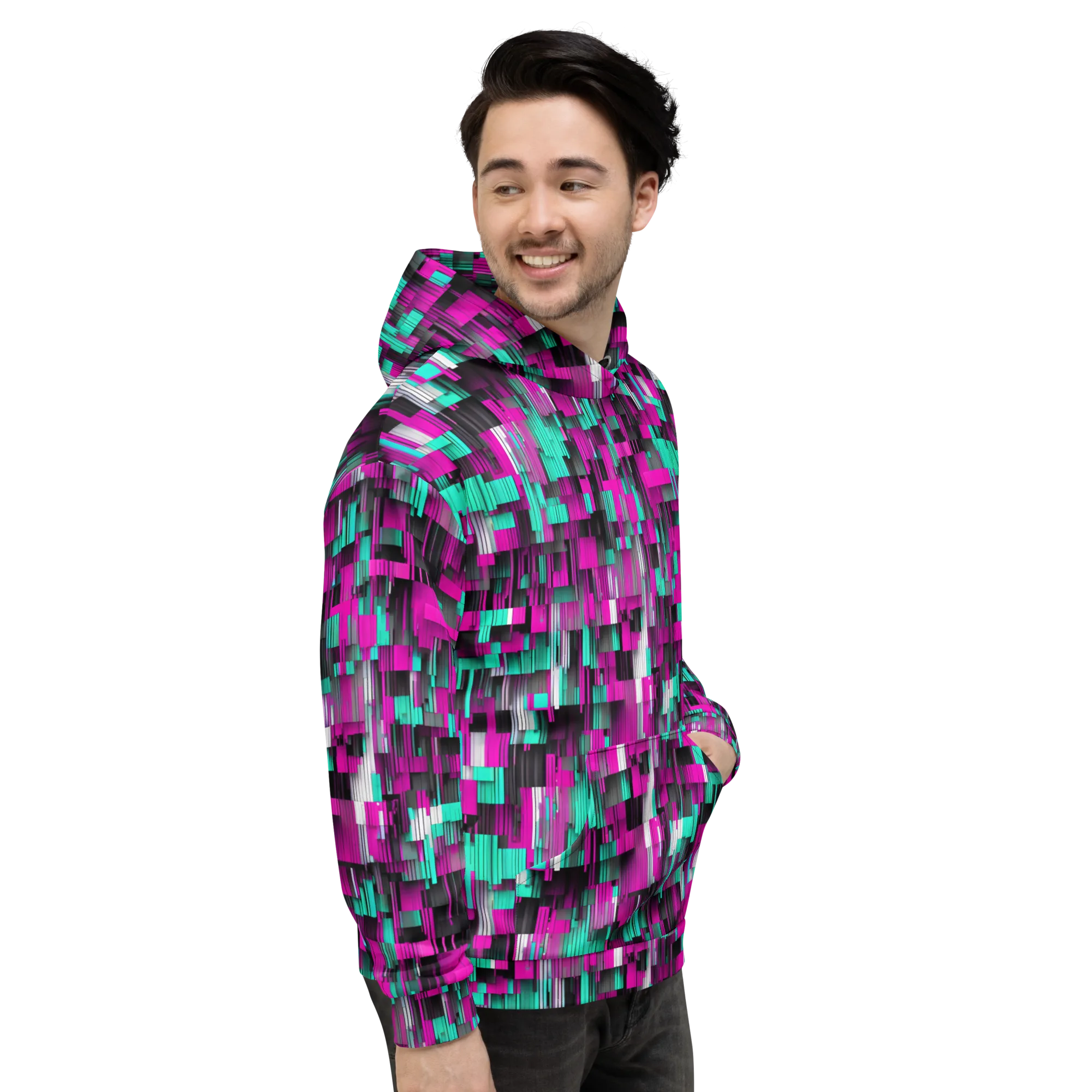 Neon Shard on Hoodie — Right