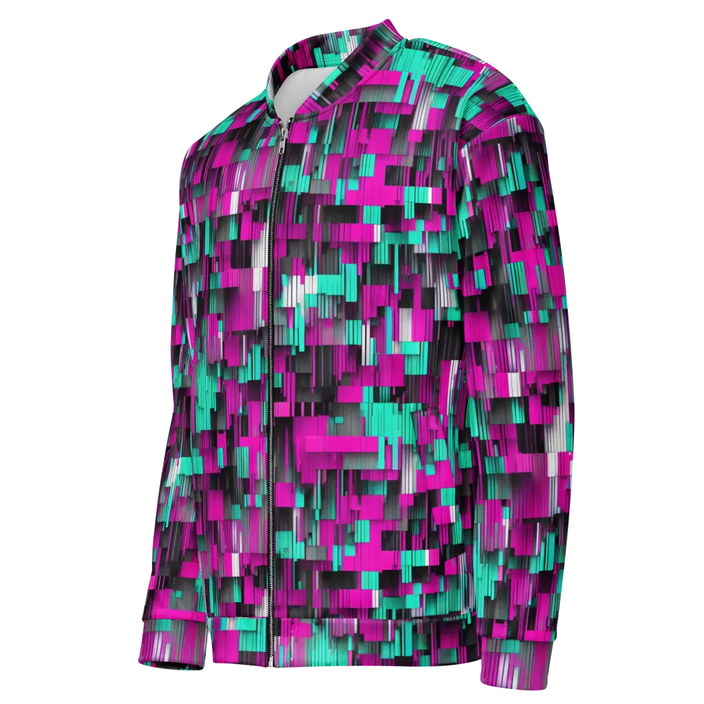 Neon Shard on Bomber Jacket — Left Front