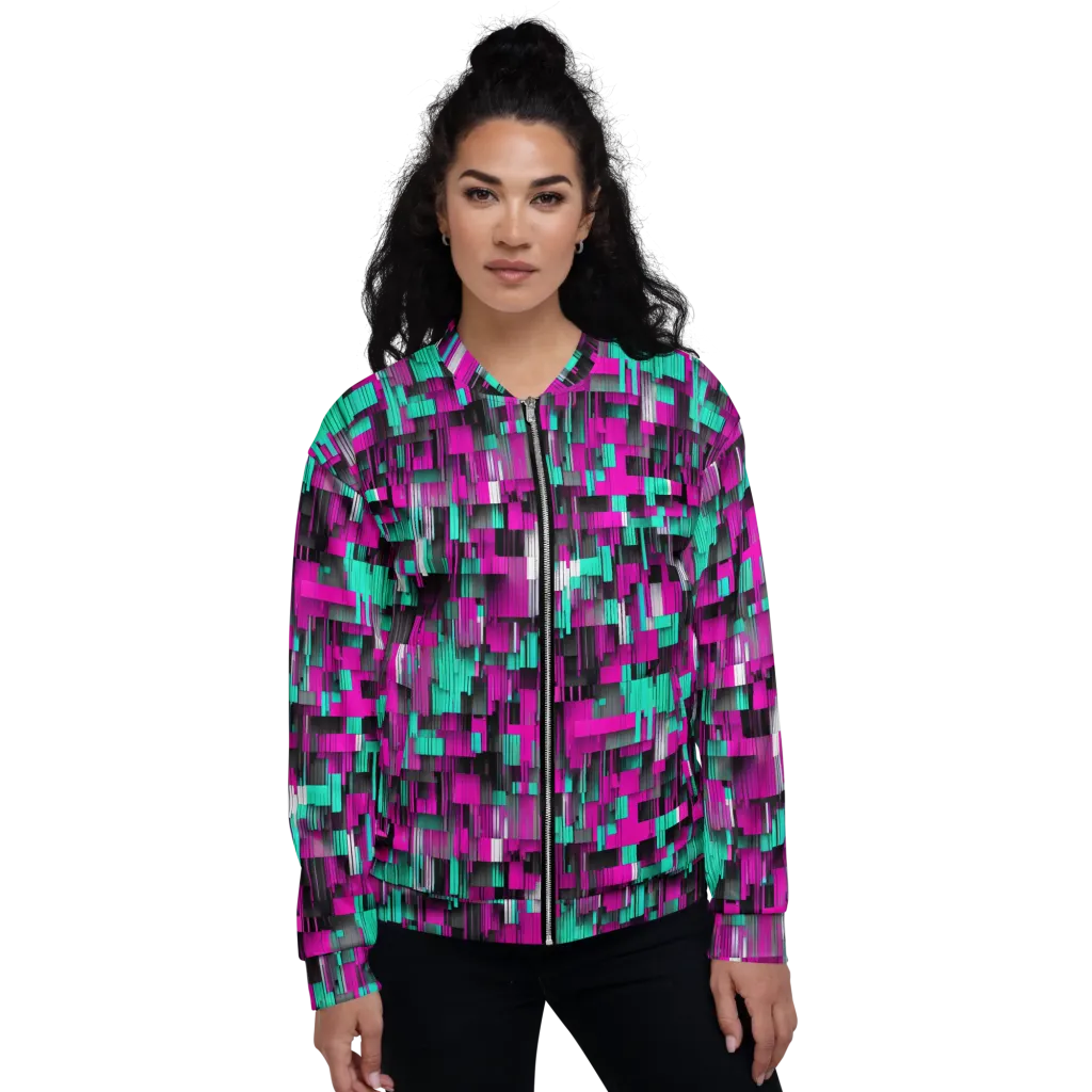 Neon Shard on Bomber Jacket — Front