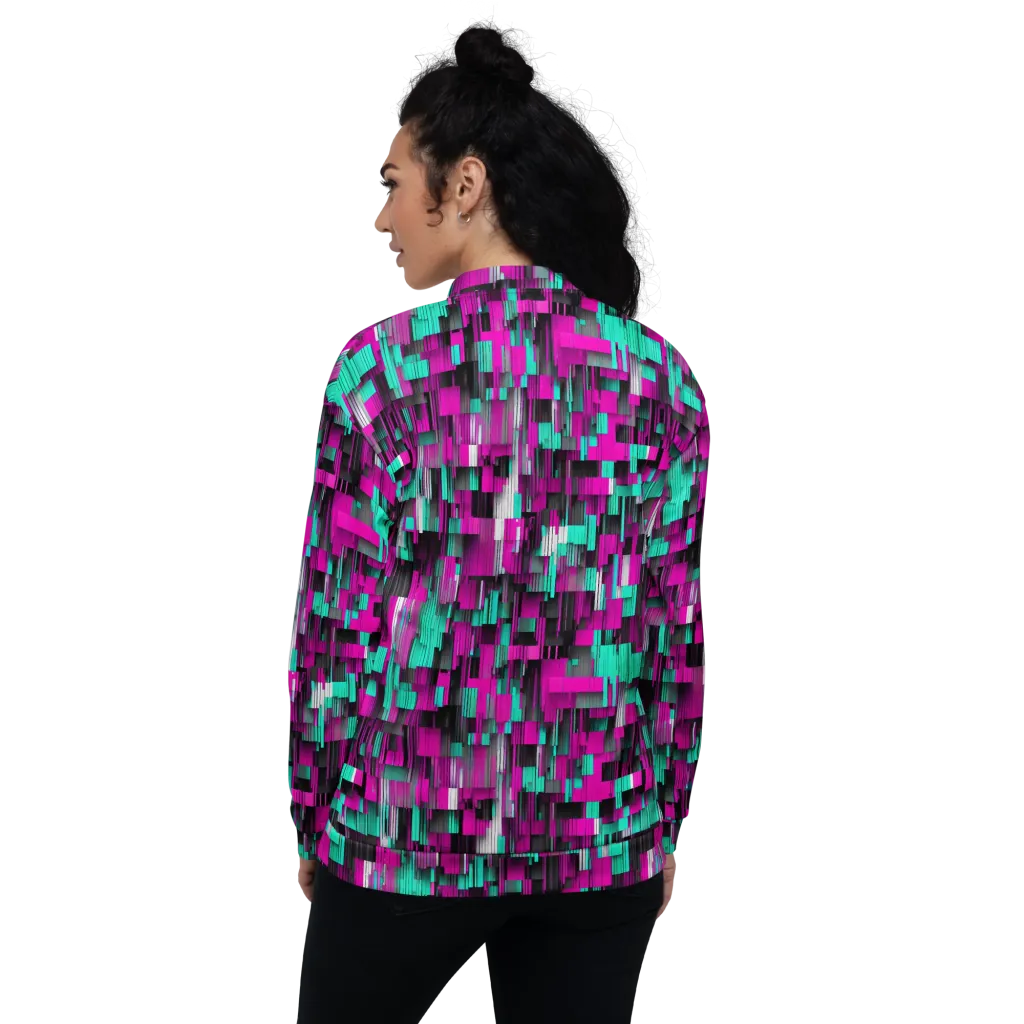 Neon Shard on Bomber Jacket — Back