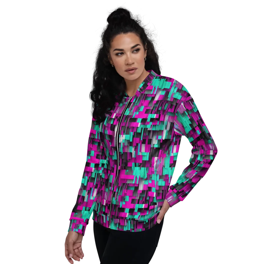Neon Shard on Bomber Jacket — Left