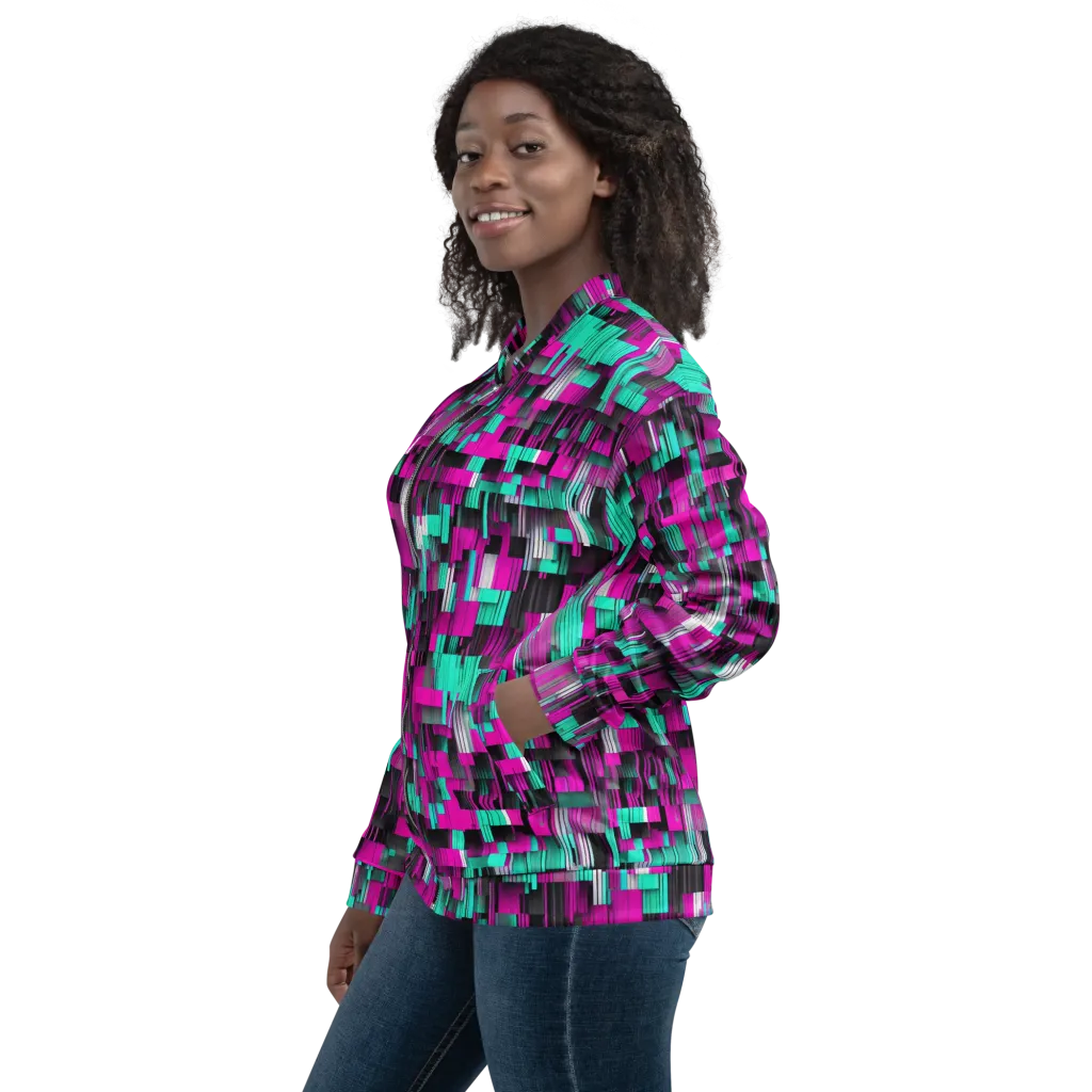 Neon Shard on Bomber Jacket — Left