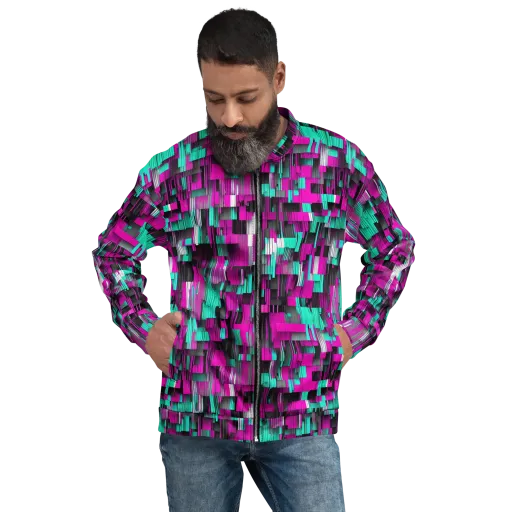 Neon Shard on a Bomber Jacket