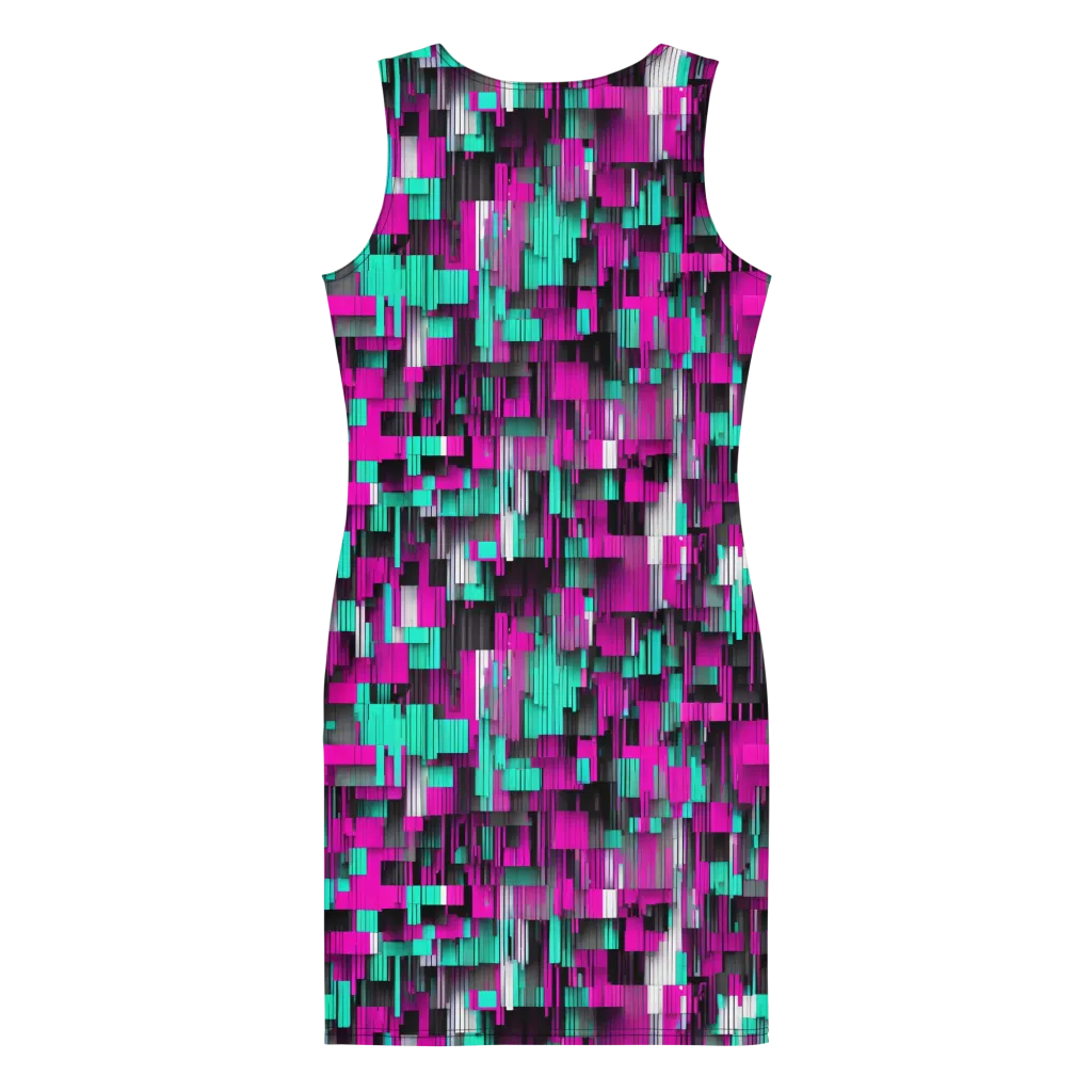 Neon Shard on Bodycon Dress — Back