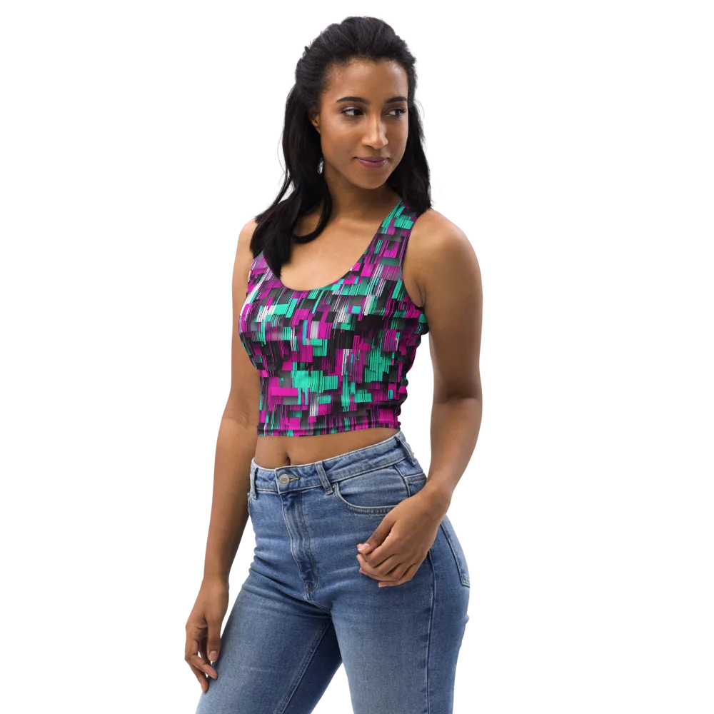 Neon Shard on Crop Top — Left Front