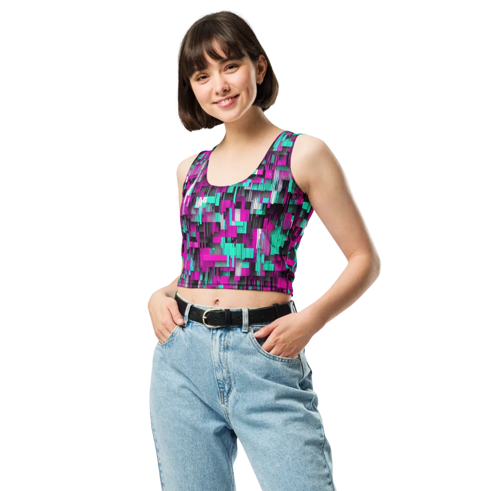 Neon Shard on Crop Top — Front