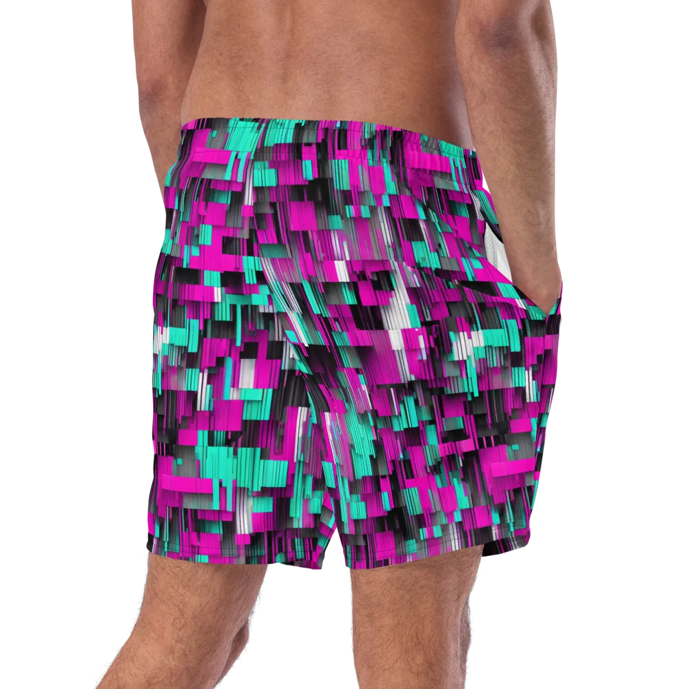 Neon Shard on Swim Trunks — Right Back