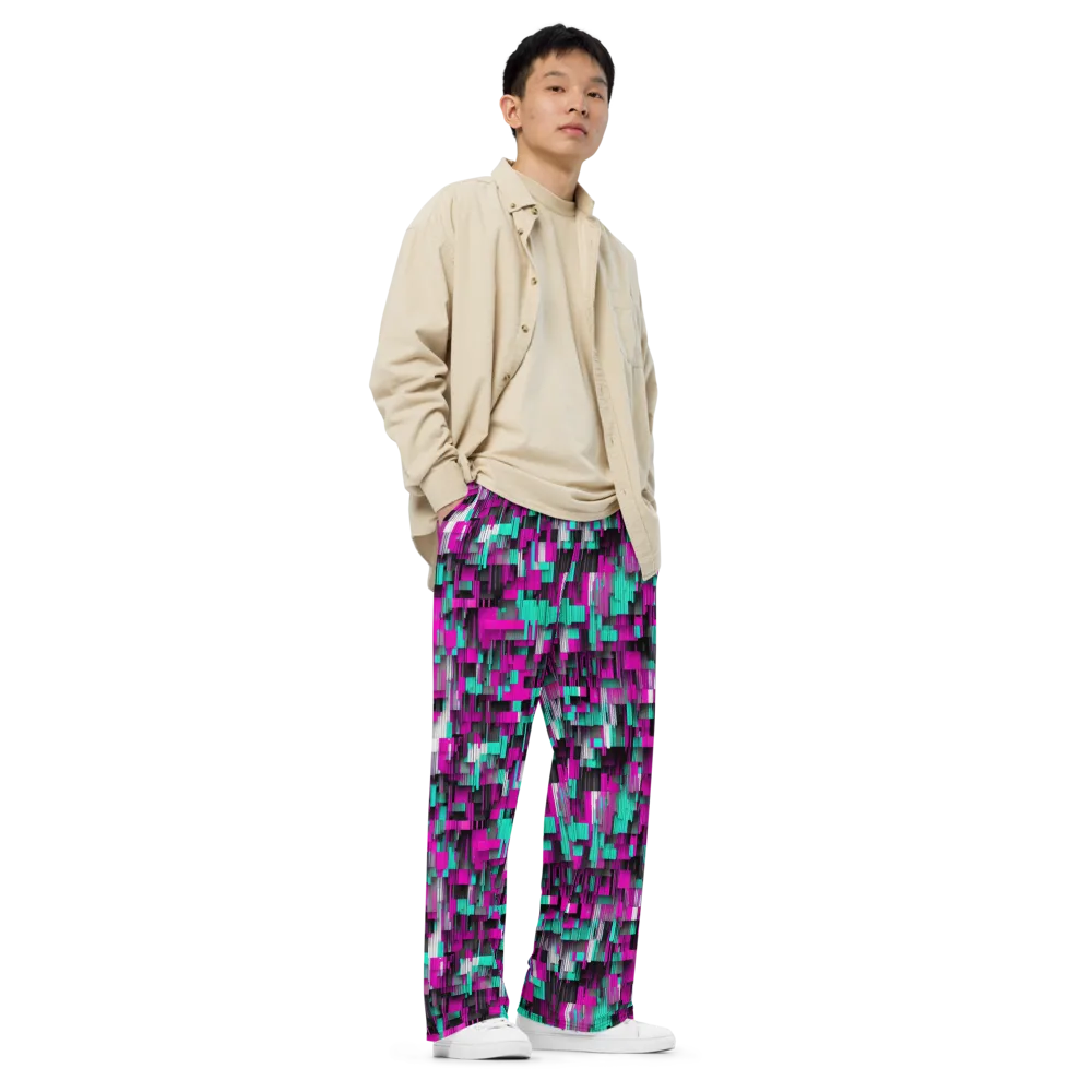 Neon Shard on Wide-Leg Pants — Right Front