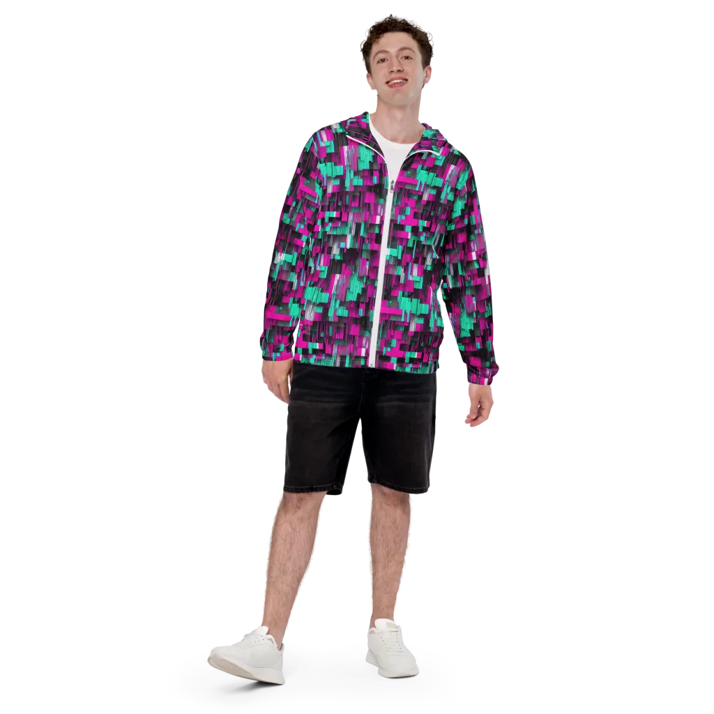 Neon Shard on Men's Windbreaker — Front