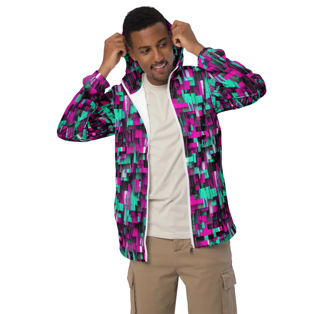 Neon Shard on Men's Windbreaker — Front