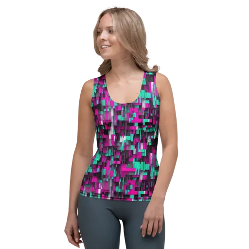 Neon Shard on a Women's Tank Top