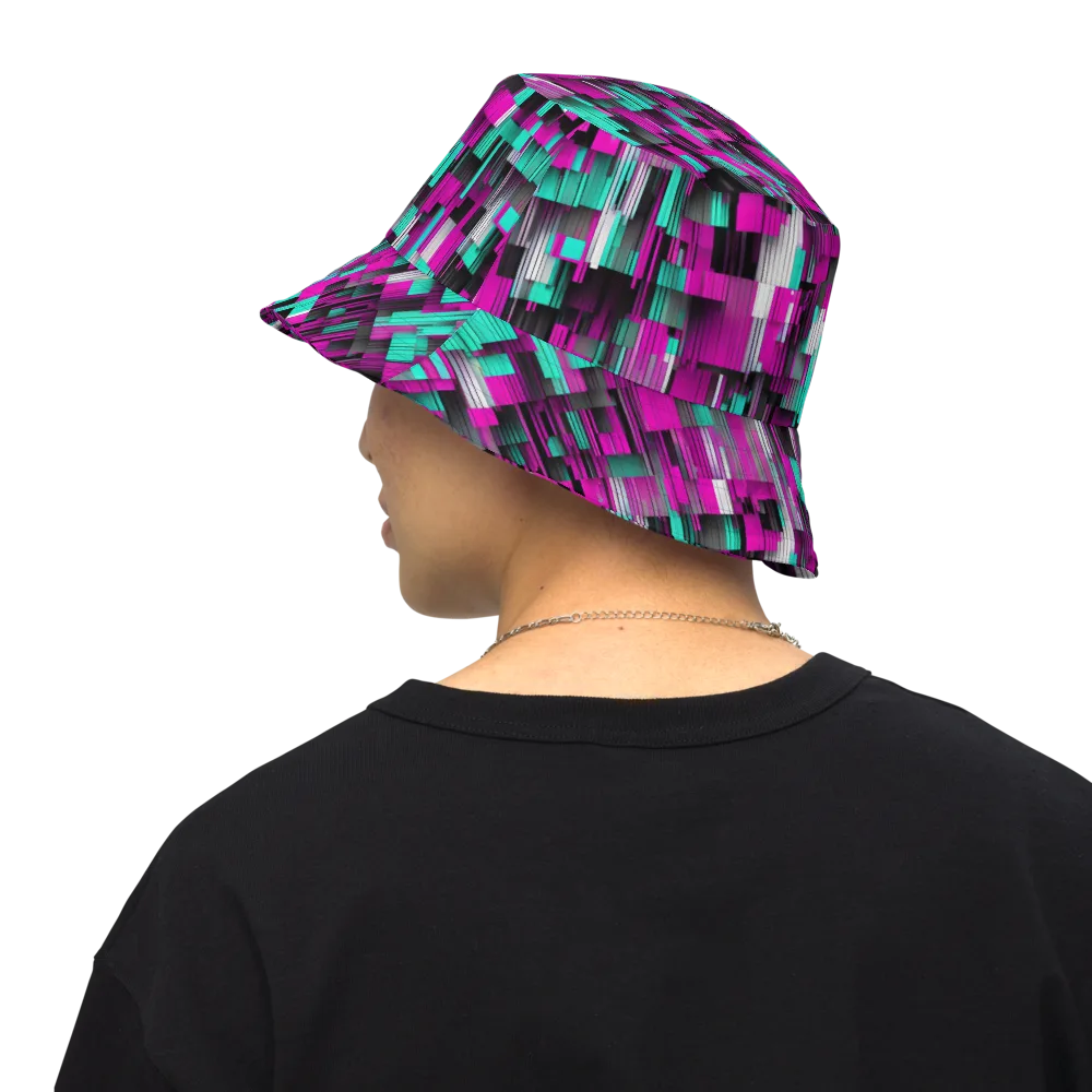 Neon Shard on Reversible Bucket Hat — Back Inside