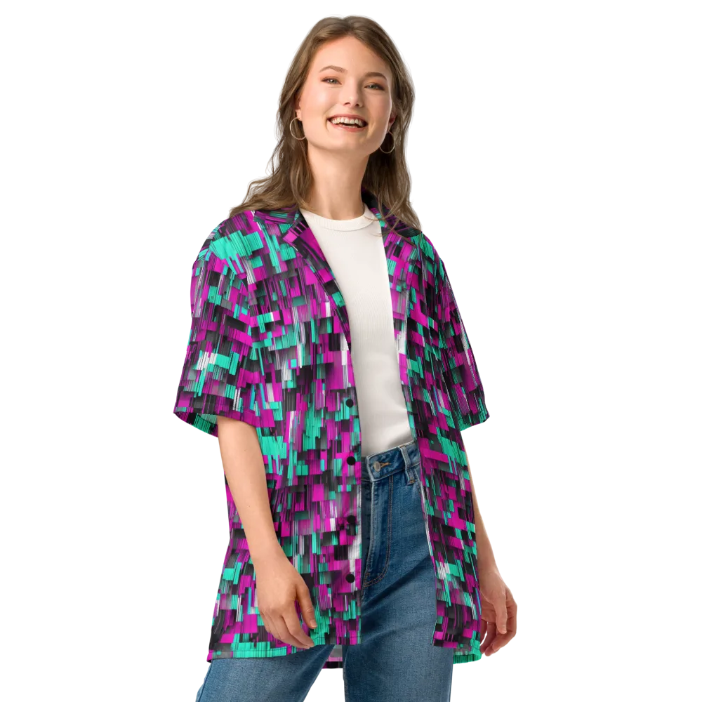Neon Shard on Button Shirt — Front
