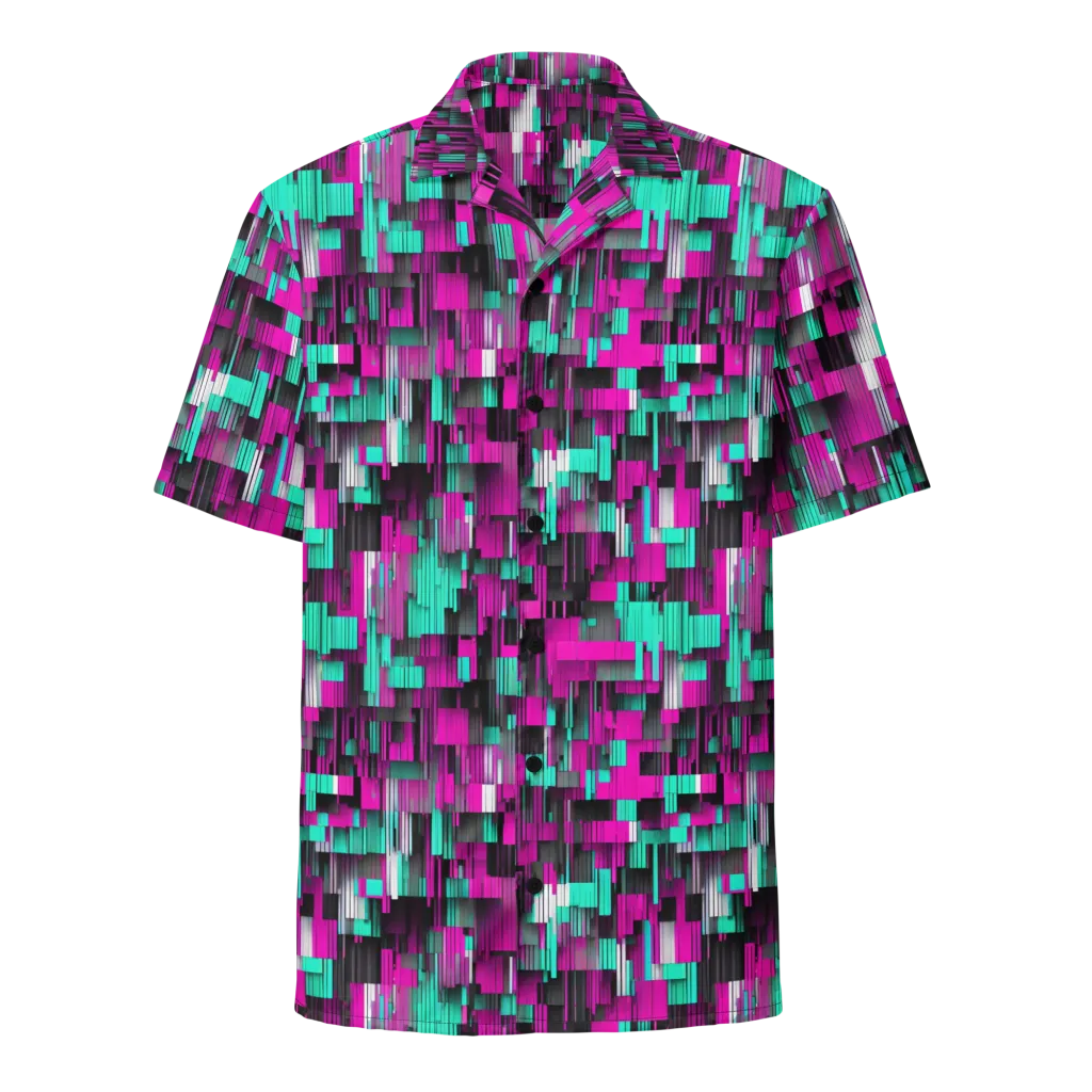 Neon Shard on Button Shirt — Front