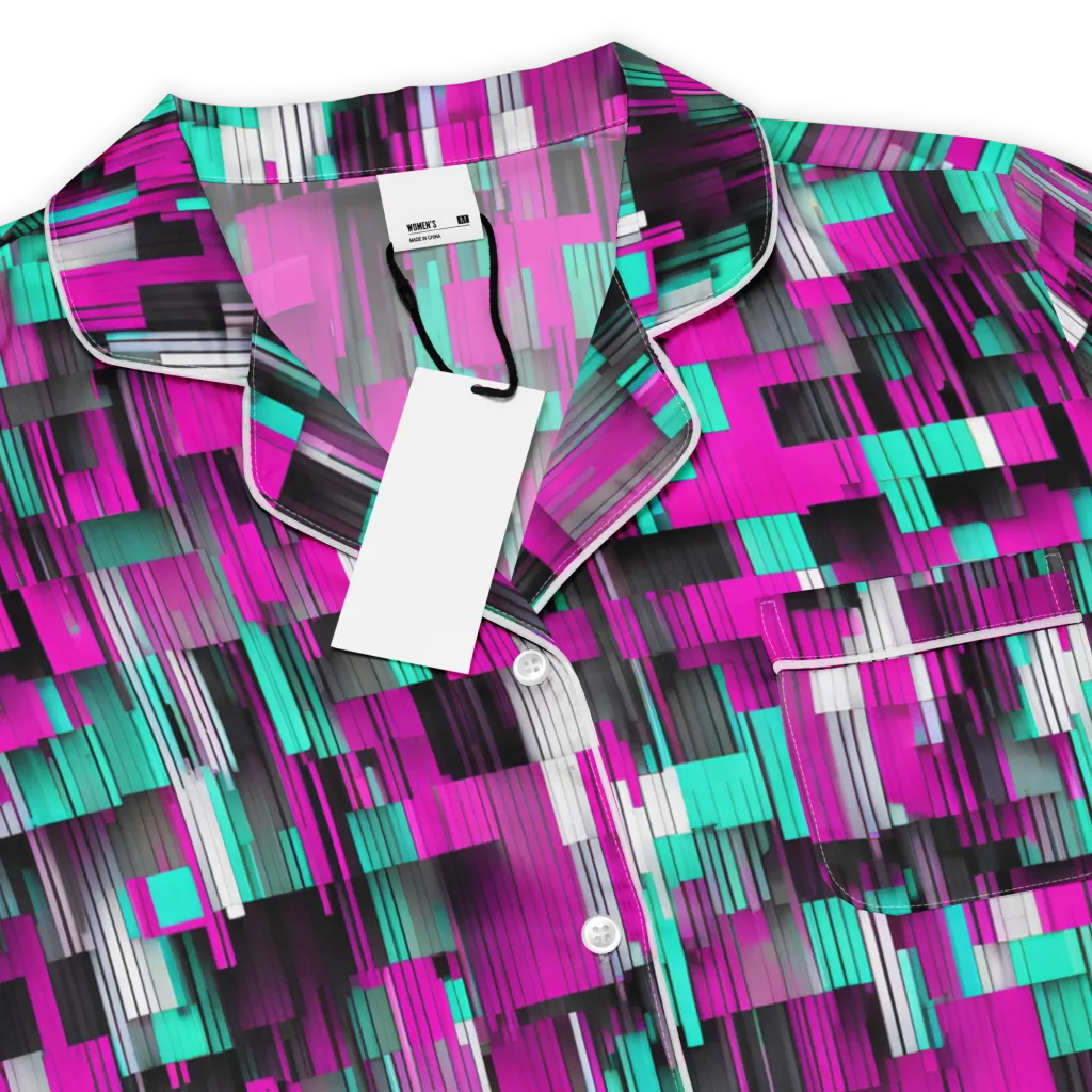 Neon Shard on Women's Short Sleeve Pajama Top — Product details