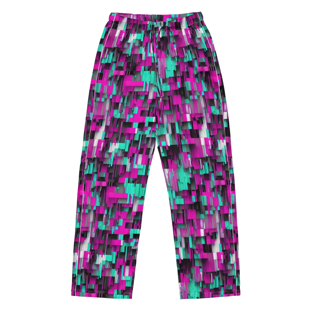 Neon Shard on Women's Pajama Pants — Front