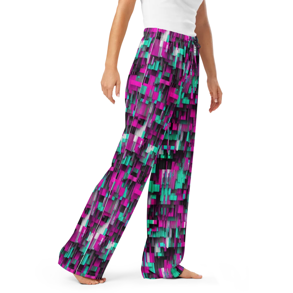 Neon Shard on Women's Pajama Pants — Right Front