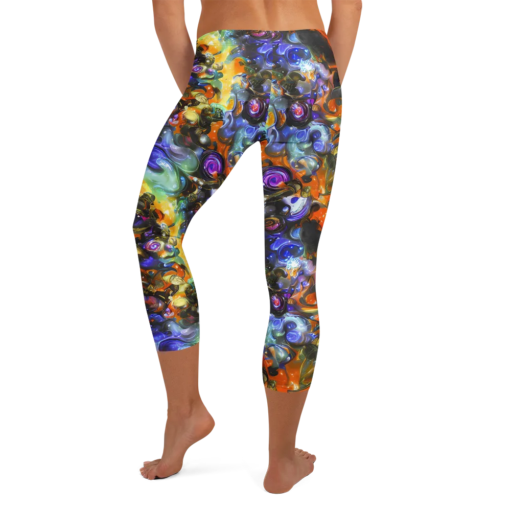 Opal Uprising on Capri Leggings — Back
