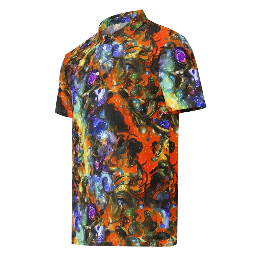 Opal Uprising on Men's Slim Fit Polo Shirt — Left Front
