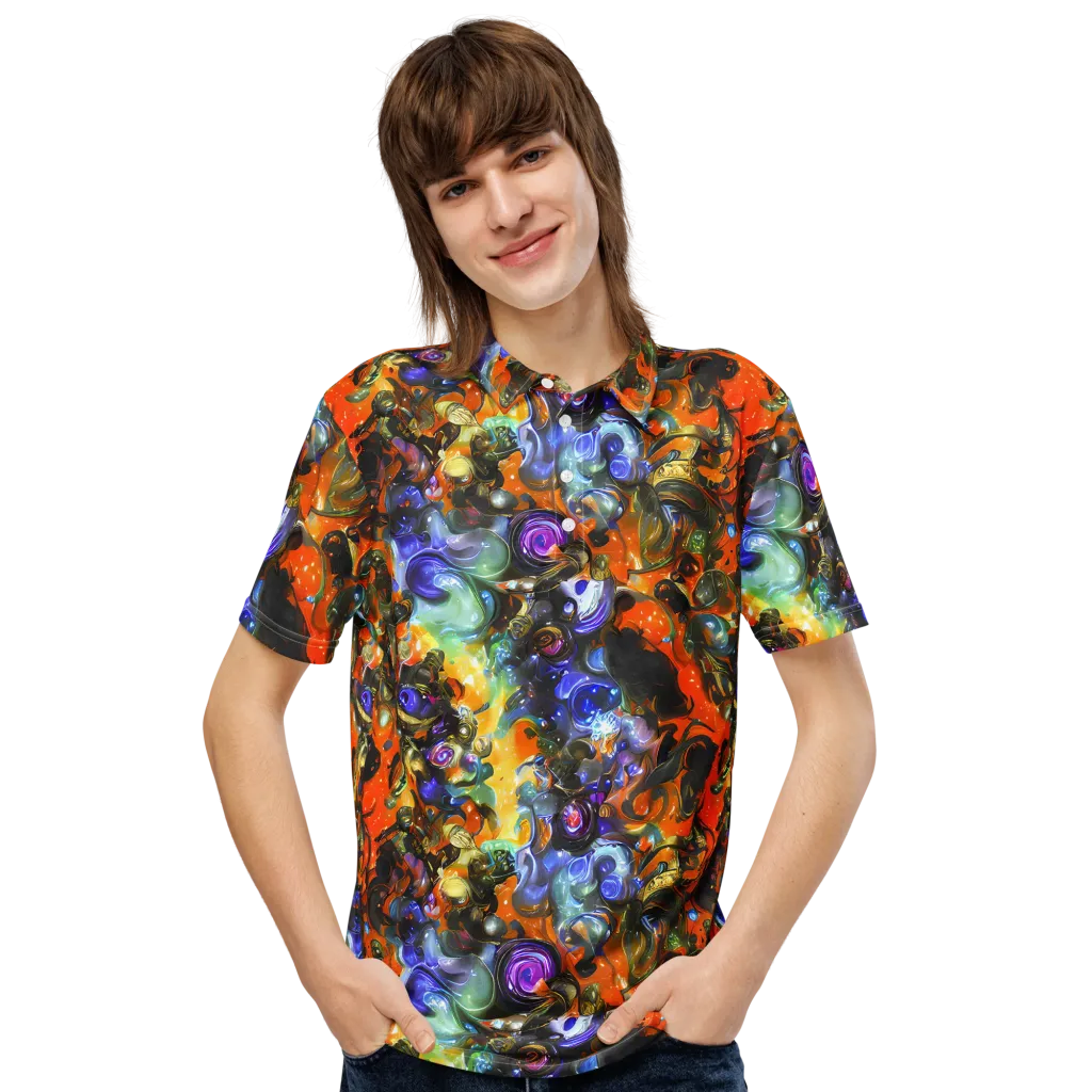 Opal Uprising on Men's Slim Fit Polo Shirt — Front