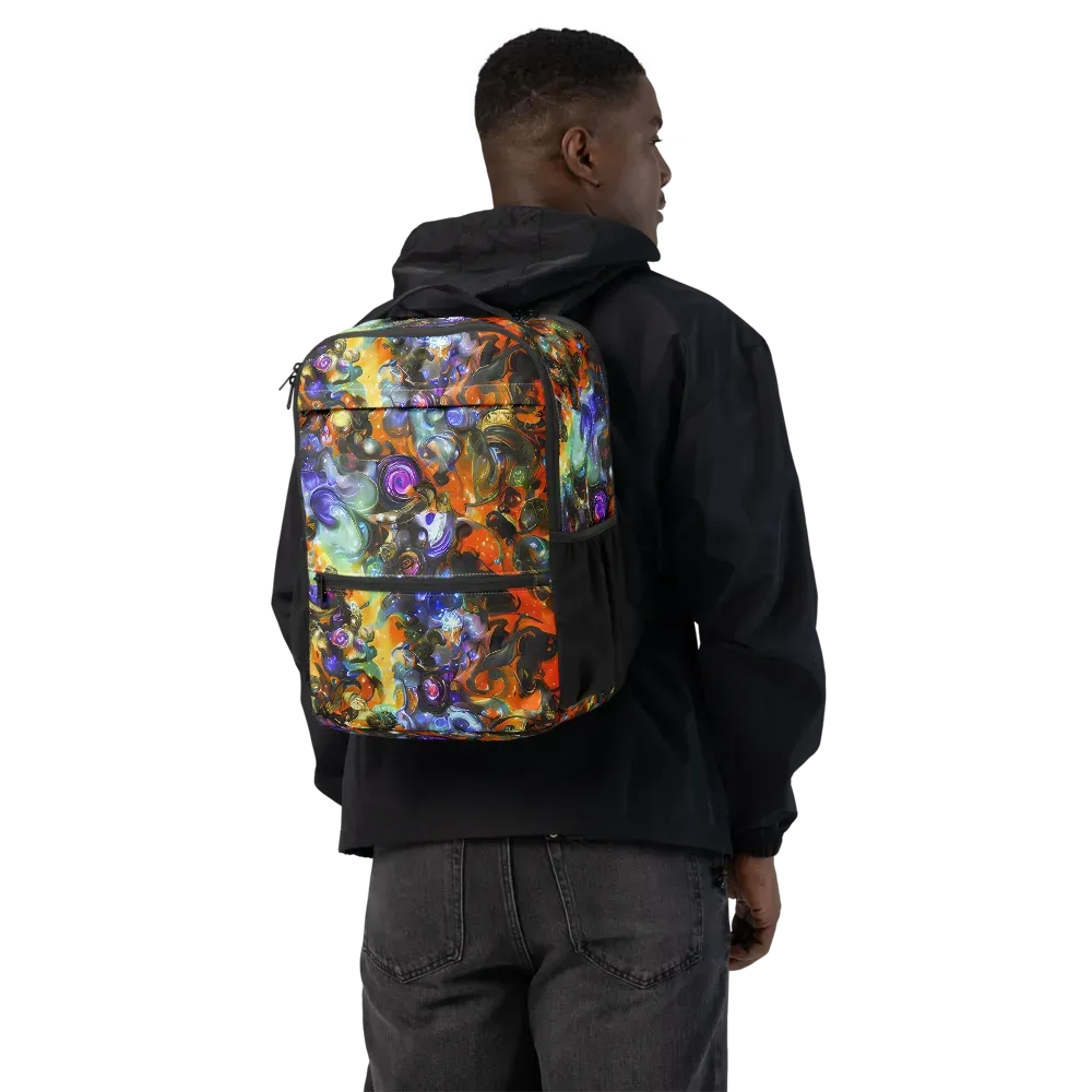 Opal Uprising on Utility Backpack — Back