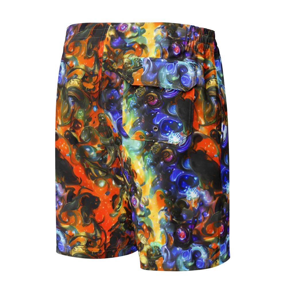 Opal Uprising on Men's Board Shorts — Back