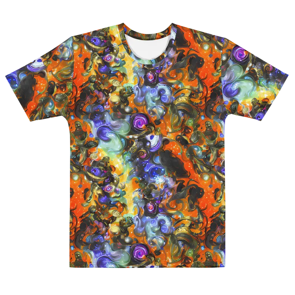 Opal Uprising on Men's Cotton Crew Neck T-Shirt — Front