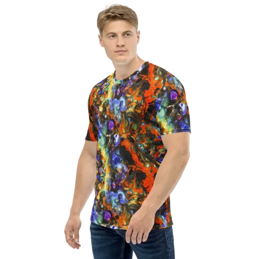 Opal Uprising on a Men's Crew Neck T-Shirt