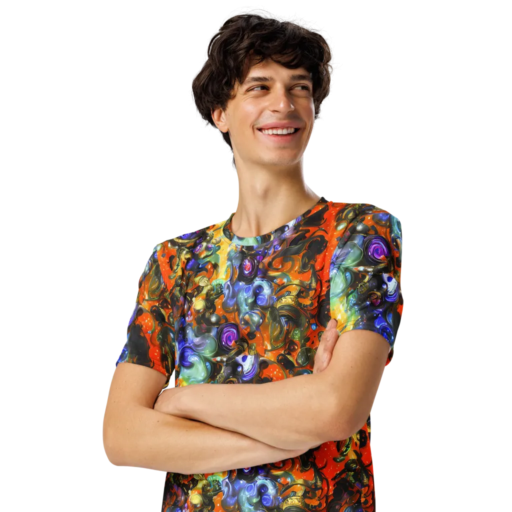 Opal Uprising on Men's Crew Neck T-Shirt — Left Front